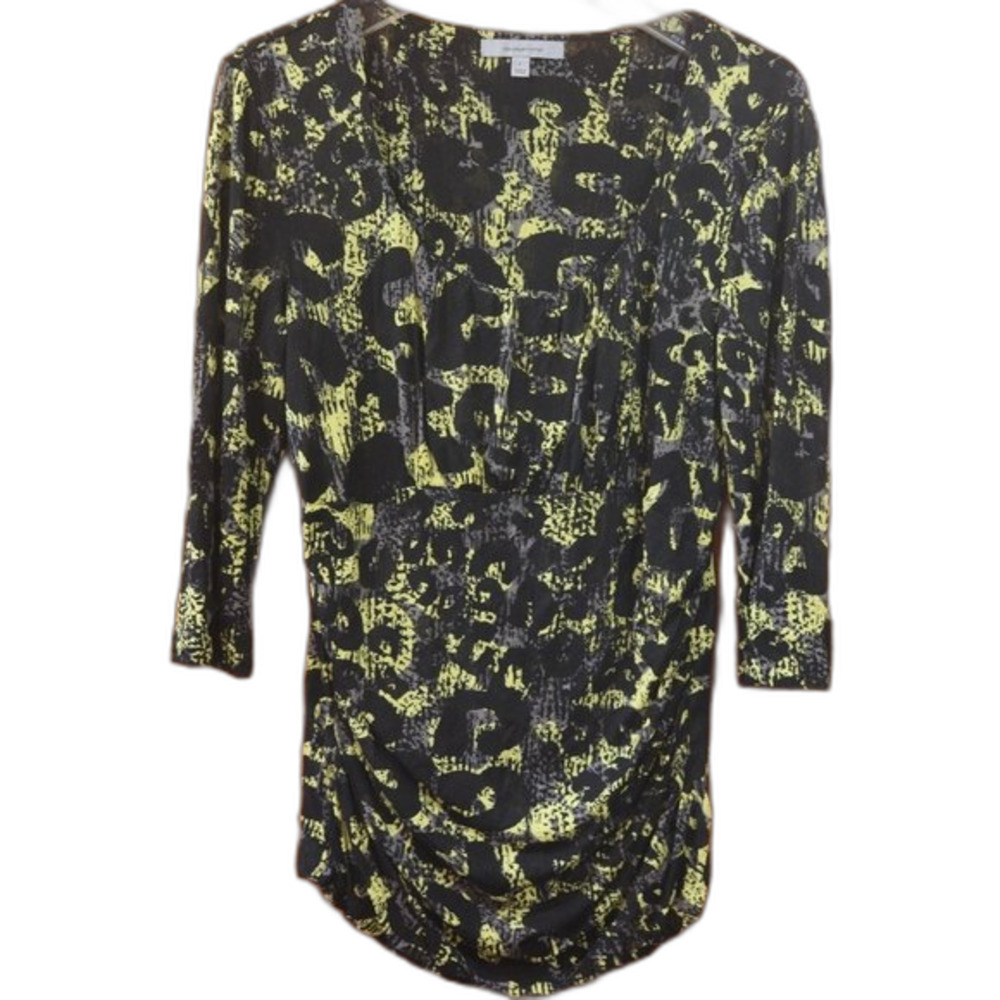 Classiques Entier Black & Yellow Geometric Print Top LG